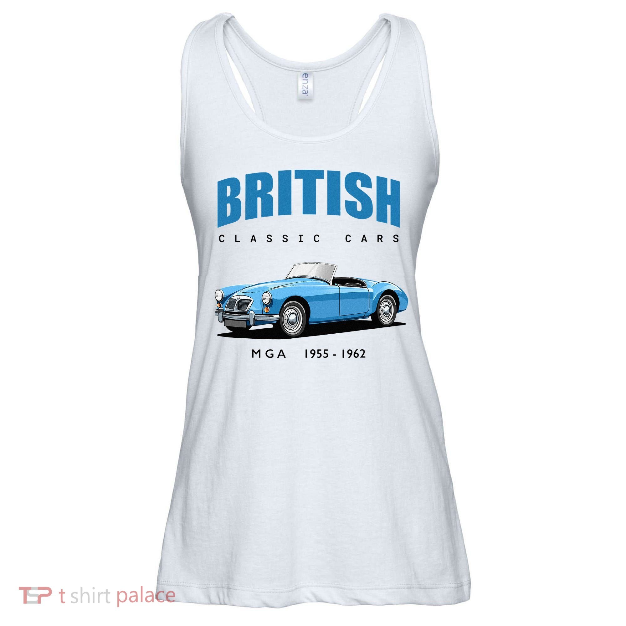 British Classic Sports Cars MG MGA Ladies Essential Flowy Tank