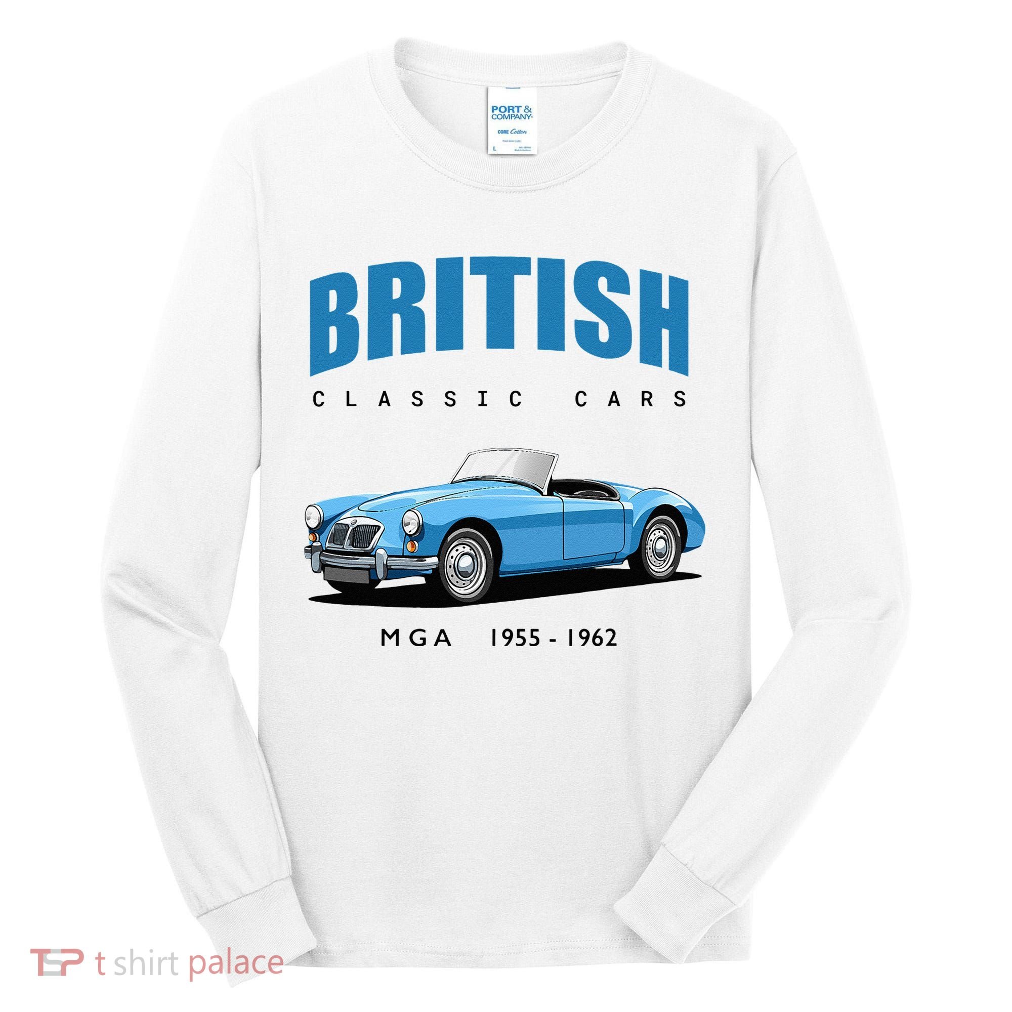 British Classic Sports Cars MG MGA Tall Long Sleeve Shirt