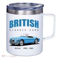 British Classic Sports Cars MG MGA 12oz Stainless Steel Coffee Mug thumb 0