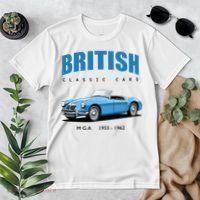 British Classic Sports Cars MG MGA Premium T-Shirt thumb 2