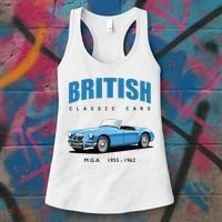 British Classic Sports Cars MG MGA Women's Tank Top thumb 3