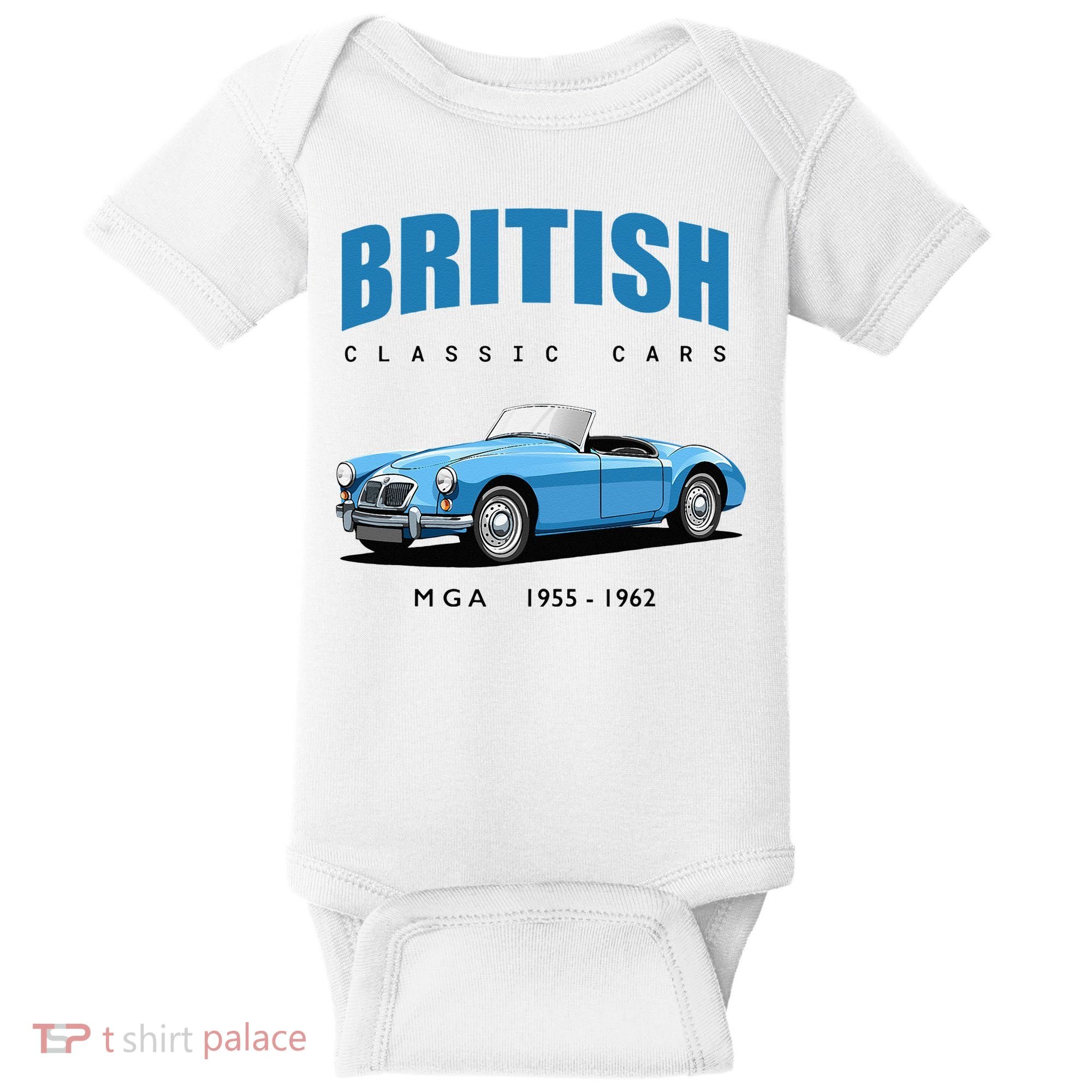 British Classic Sports Cars MG MGA Baby Bodysuit