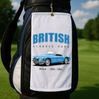 British Classic Sports Cars MG MGA Golf Towel thumb 2