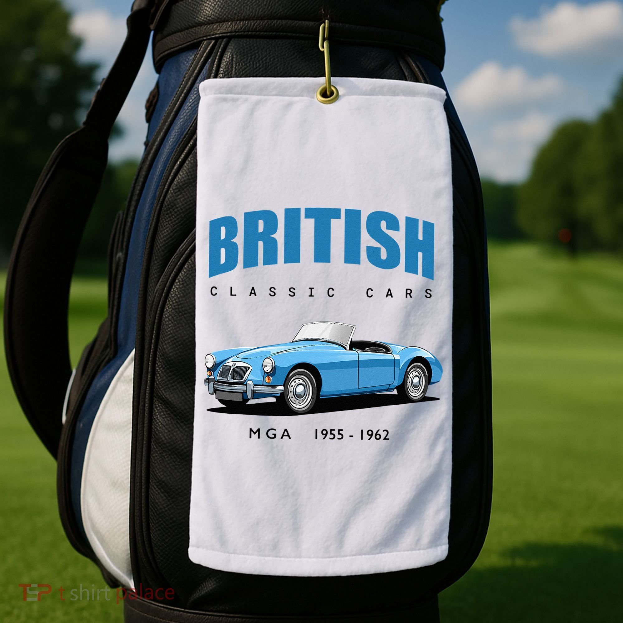 British Classic Sports Cars MG MGA Golf Towel
