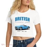 British Classic Sports Cars MG MGA Women's Crop Top Tee thumb 2