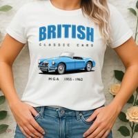 British Classic Sports Cars MG MGA Women's T-Shirt thumb 2