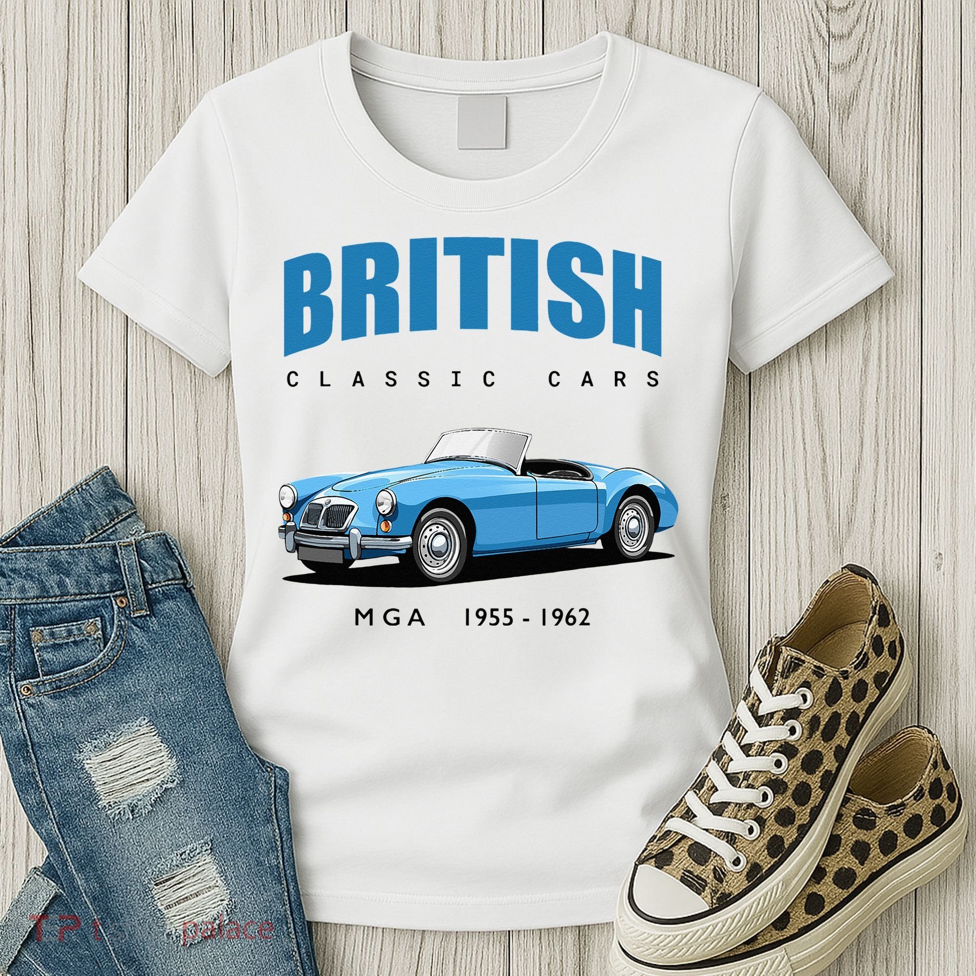 British Classic Sports Cars MG MGA Women's T-Shirt