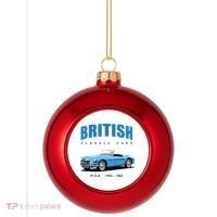 British Classic Sports Cars MG MGA Plastic Christmas Ball Ornament thumb 0