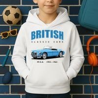 British Classic Sports Cars MG MGA Kids Hoodie thumb 2