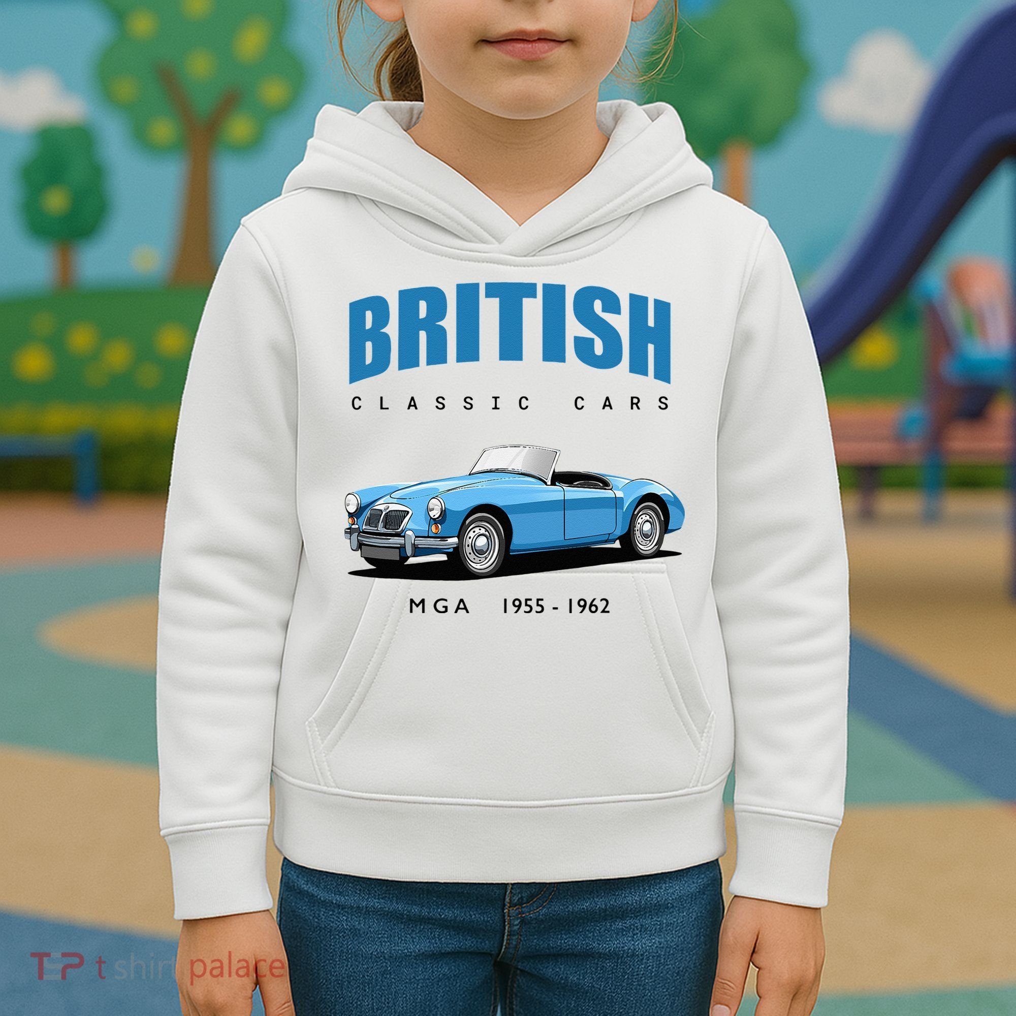 British Classic Sports Cars MG MGA Kids Hoodie