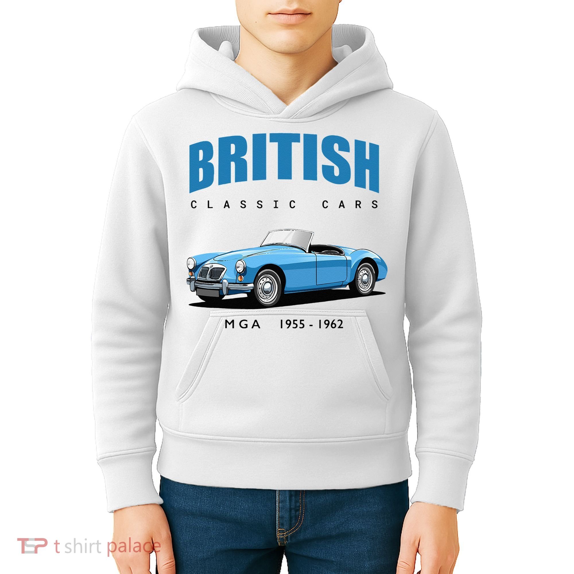 British Classic Sports Cars MG MGA Kids Hoodie