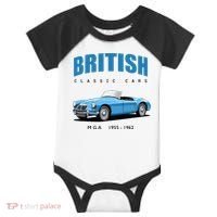 British Classic Sports Cars MG MGA Infant Baby Jersey Bodysuit thumb 0