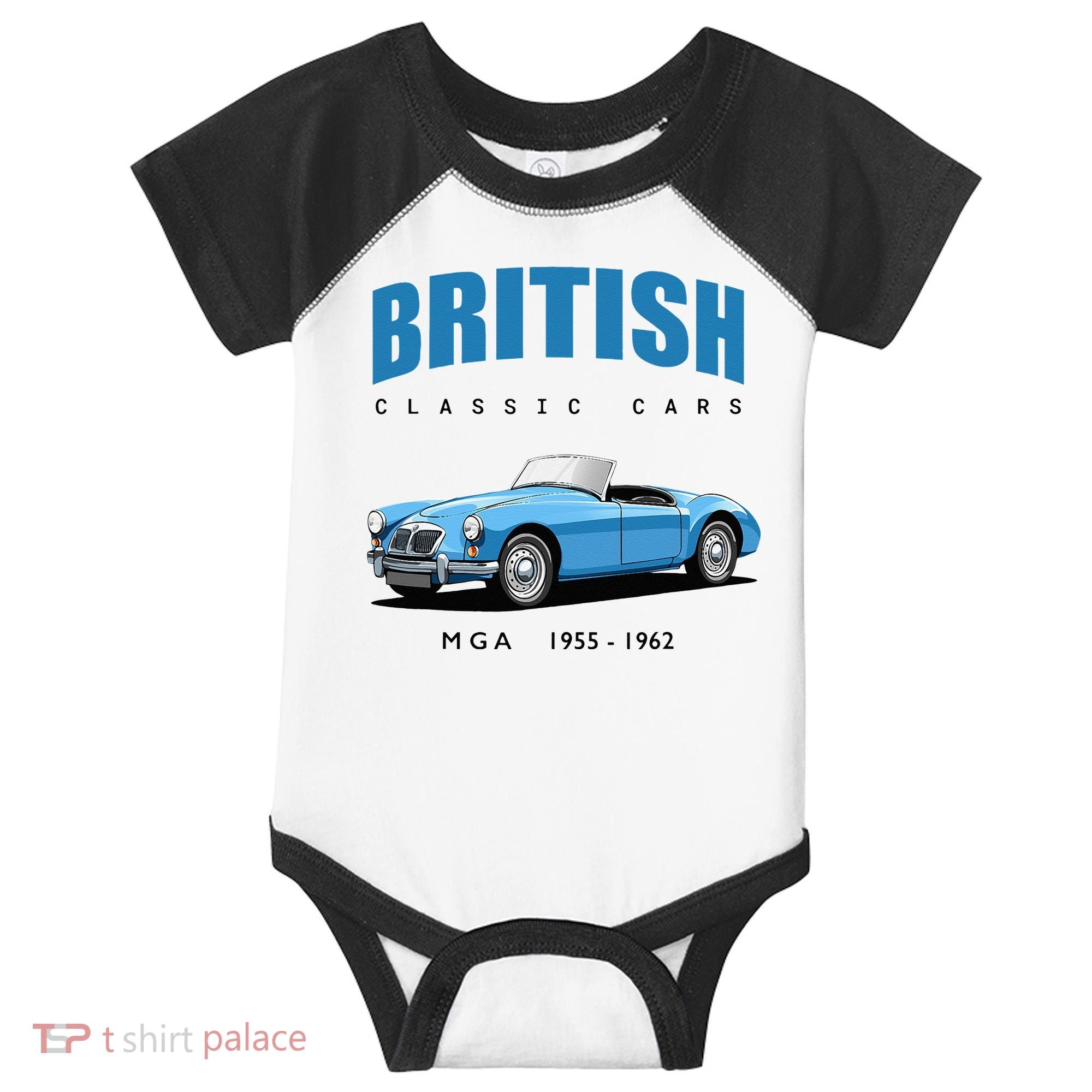 British Classic Sports Cars MG MGA Infant Baby Jersey Bodysuit