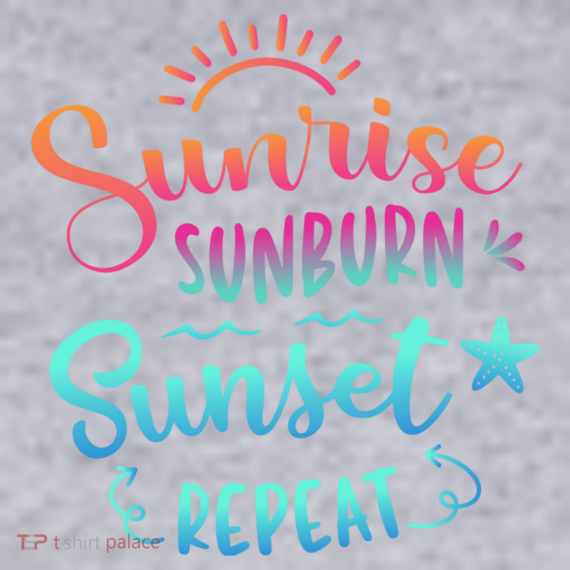 Beach Camping Sunrise Sunburn Sunset Repeat Summer Vacation Women's Racerback Cropped Tank