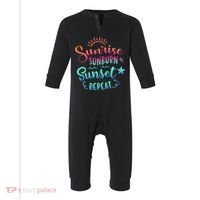 Beach Camping Sunrise Sunburn Sunset Repeat Summer Vacation Infant Fleece One Piece thumb 0