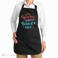 Beach Camping Sunrise Sunburn Sunset Repeat Summer Vacation Apron thumb 2