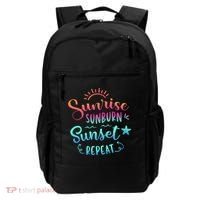 Beach Camping Sunrise Sunburn Sunset Repeat Summer Vacation Backpack thumb 0