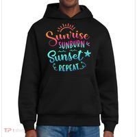Beach Camping Sunrise Sunburn Sunset Repeat Summer Vacation District V.I.T. Heavyweight Hoodie thumb 0