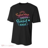 Beach Camping Sunrise Sunburn Sunset Repeat Summer Vacation Youth Performance Sprint T-Shirt thumb 0