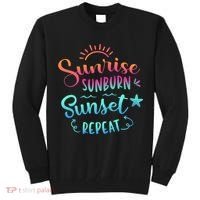 Beach Camping Sunrise Sunburn Sunset Repeat Summer Vacation Tall Sweatshirt thumb 0