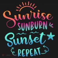 Beach Camping Sunrise Sunburn Sunset Repeat Summer Vacation Sustainable Knit Beanie thumb 2