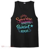 Beach Camping Sunrise Sunburn Sunset Repeat Summer Vacation PosiCharge Competitor Tank thumb 0