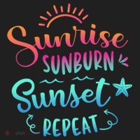 Beach Camping Sunrise Sunburn Sunset Repeat Summer Vacation Kids Long Sleeve Plaid Pajama Set thumb 2