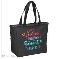 Beach Camping Sunrise Sunburn Sunset Repeat Summer Vacation Tote Bag thumb 2