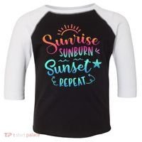 Beach Camping Sunrise Sunburn Sunset Repeat Summer Vacation Toddler Fine Jersey T-Shirt thumb 0