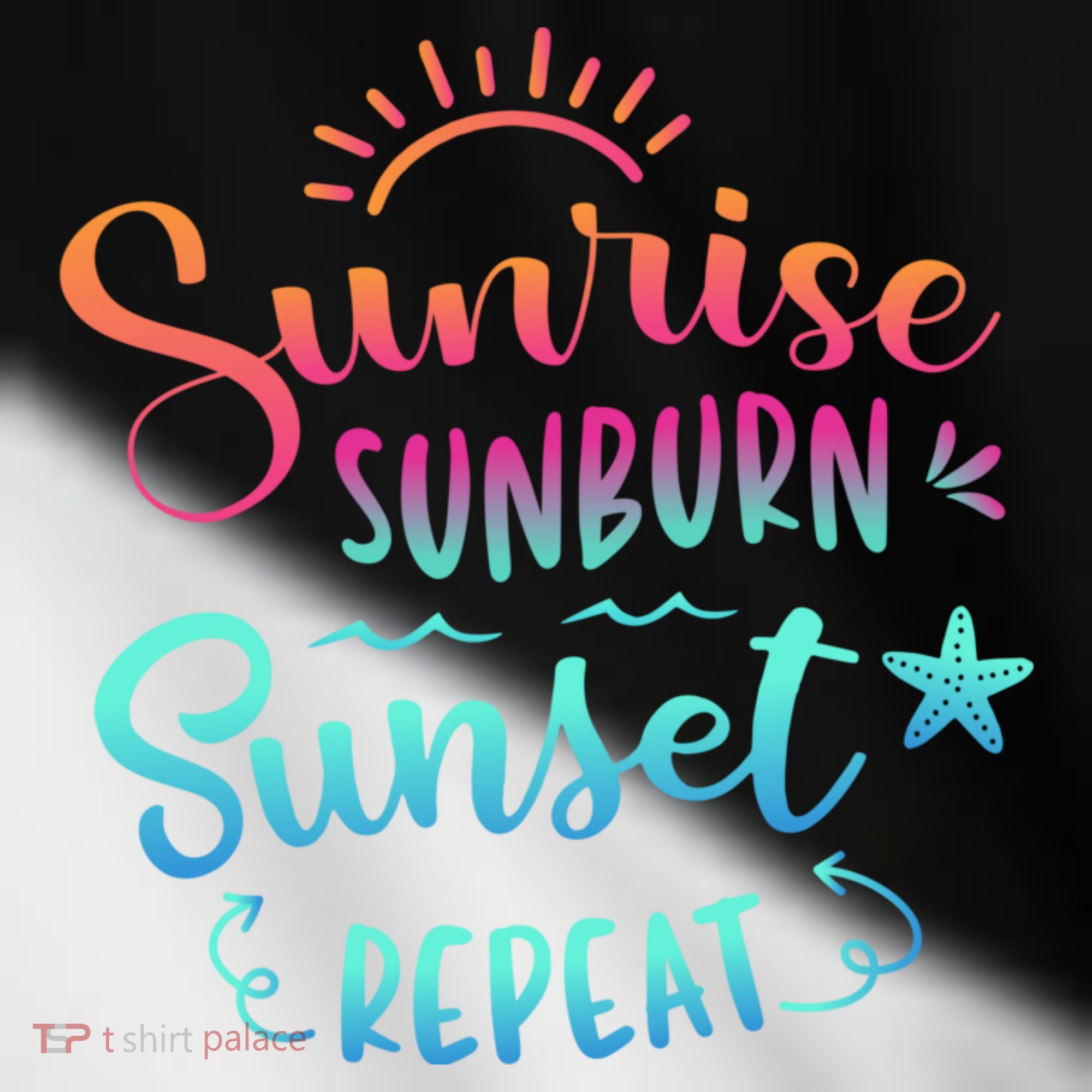 Beach Camping Sunrise Sunburn Sunset Repeat Summer Vacation Toddler Fine Jersey T-Shirt