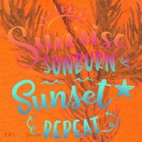 Beach Camping Sunrise Sunburn Sunset Repeat Summer Vacation Kati Licensed 12" Camo Cuffed Beanie thumb 2