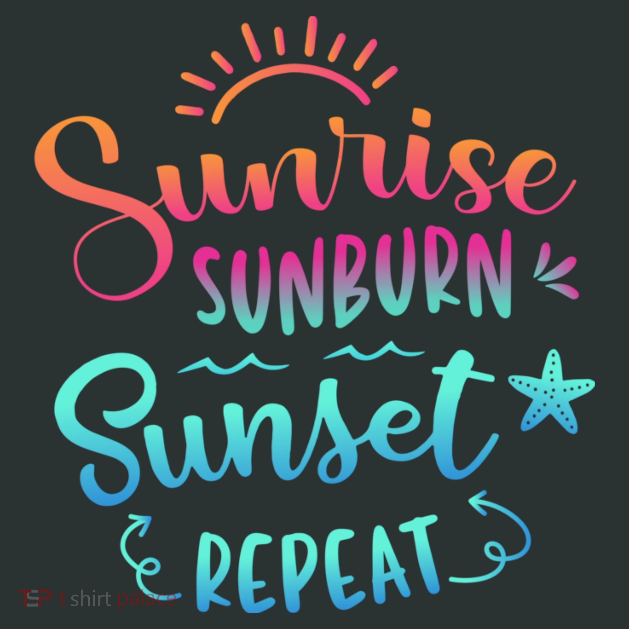 Beach Camping Sunrise Sunburn Sunset Repeat Summer Vacation Infant Baby Jersey Bodysuit