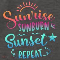 Beach Camping Sunrise Sunburn Sunset Repeat Summer Vacation Vector Backpack thumb 2