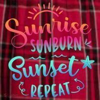 Beach Camping Sunrise Sunburn Sunset Repeat Summer Vacation Men's Flannel Plaid Pajama Pants thumb 2