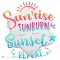 Beach Camping Sunrise Sunburn Sunset Repeat Summer Vacation Ceramic Ornament thumb 2