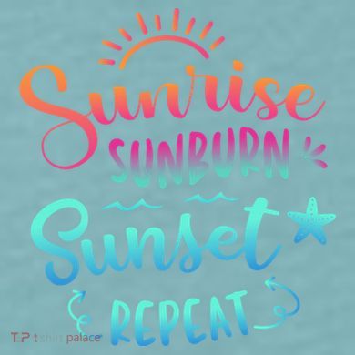 Beach Camping Sunrise Sunburn Sunset Repeat Summer Vacation Sueded Cloud Jersey T-Shirt