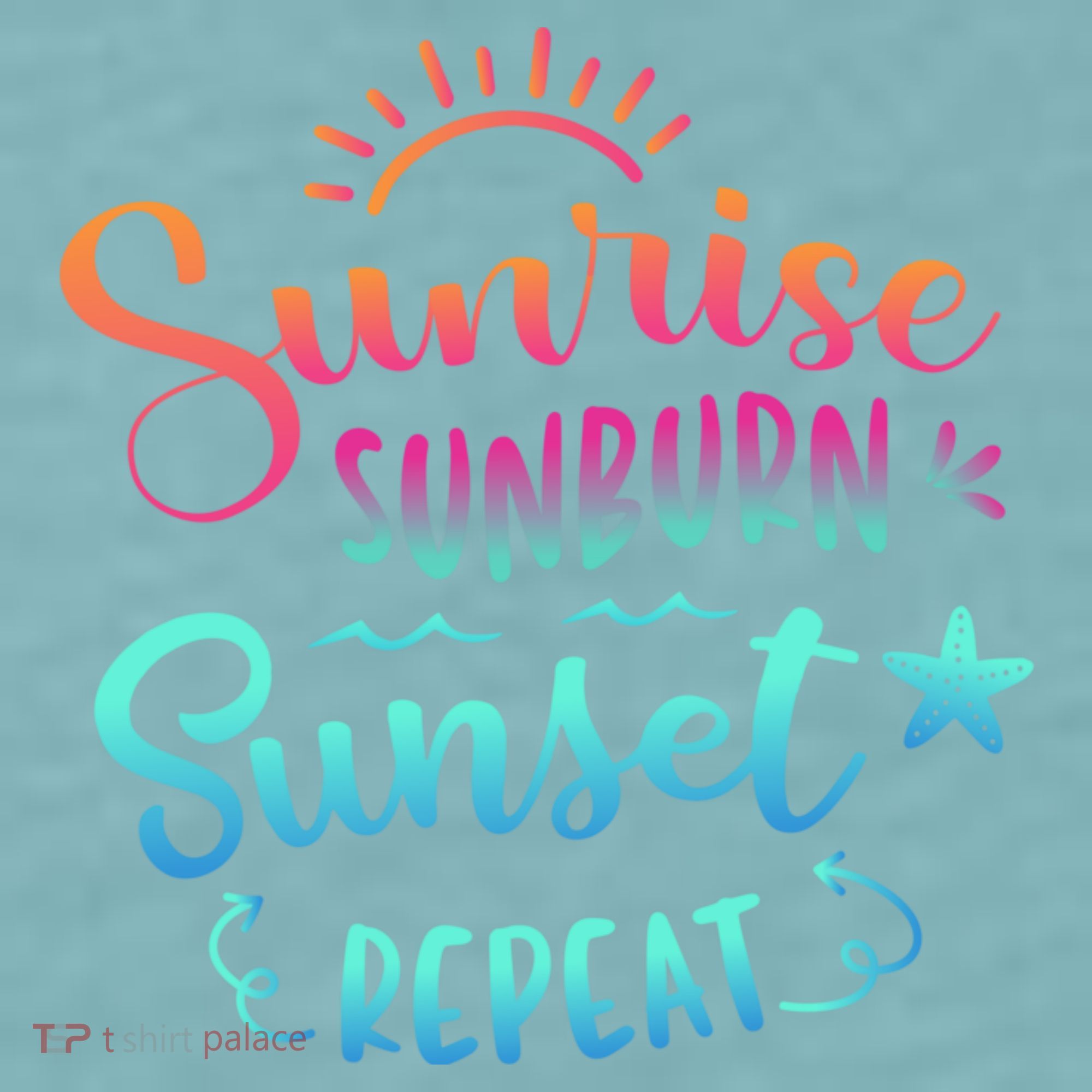 Beach Camping Sunrise Sunburn Sunset Repeat Summer Vacation Sueded Cloud Jersey T-Shirt