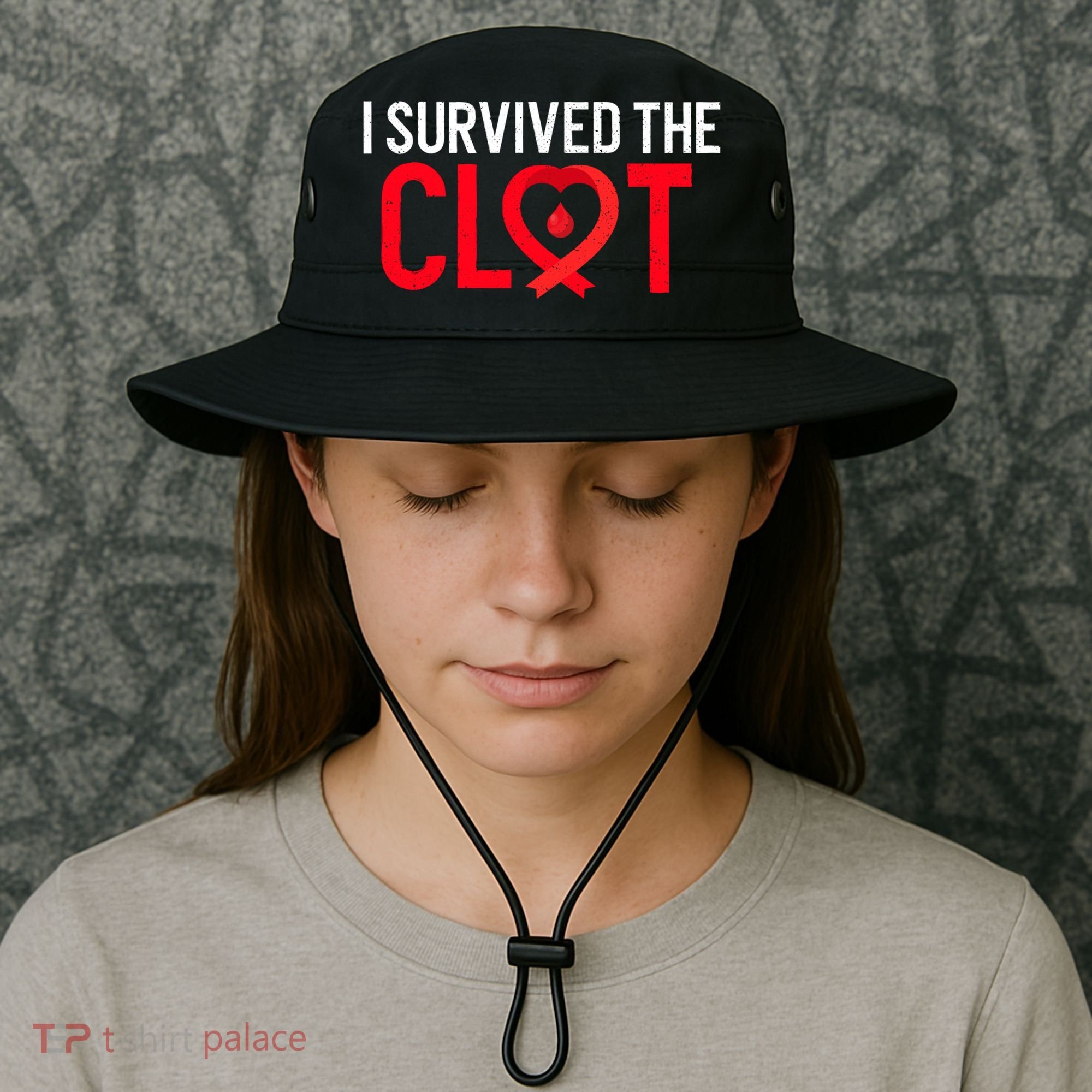 Blood Clot Survived Pe Supporter Pulmonary Embolism Survivor Cool Gift Bucket Hat