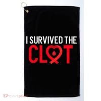 Blood Clot Survived Pe Supporter Pulmonary Embolism Survivor Cool Gift Golf Towel thumb 0