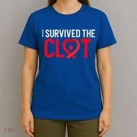 Blood Clot Survived Pe Supporter Pulmonary Embolism Survivor Cool Gift T-Shirt thumb 4
