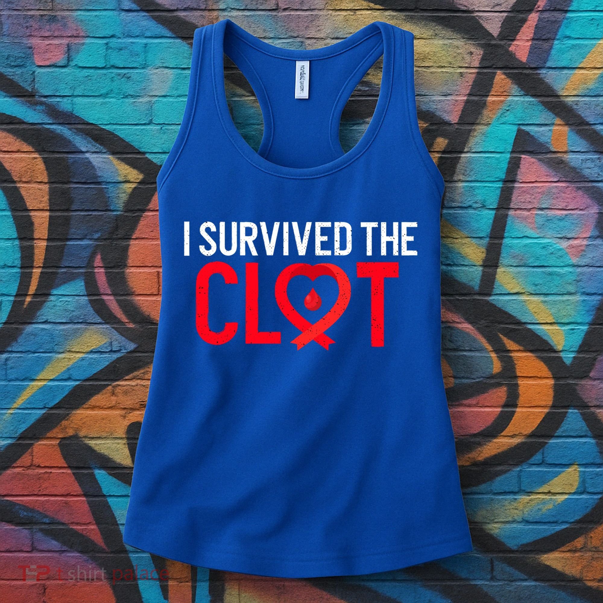 Blood Clot Survived Pe Supporter Pulmonary Embolism Survivor Cool Gift Women's Tank Top