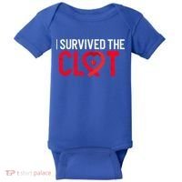 Blood Clot Survived Pe Supporter Pulmonary Embolism Survivor Cool Gift Baby Bodysuit thumb 0