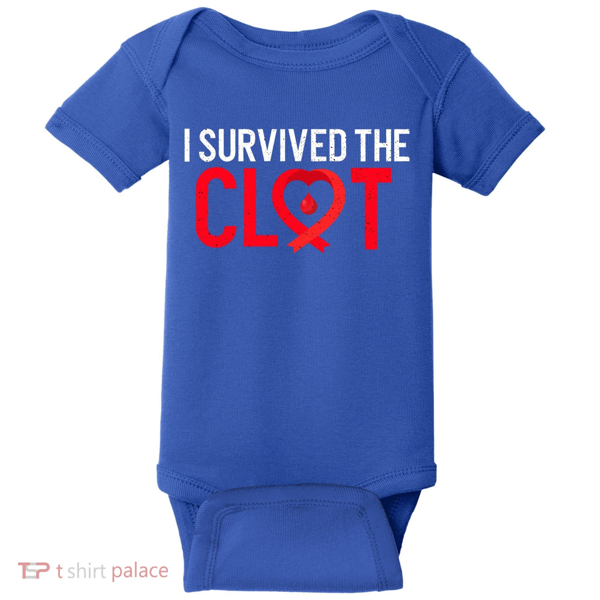 Blood Clot Survived Pe Supporter Pulmonary Embolism Survivor Cool Gift Baby Bodysuit