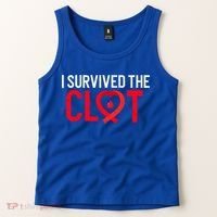 Blood Clot Survived Pe Supporter Pulmonary Embolism Survivor Cool Gift Tank Top thumb 2
