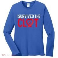Blood Clot Survived Pe Supporter Pulmonary Embolism Survivor Cool Gift Women's Long Sleeve Shirt thumb 0