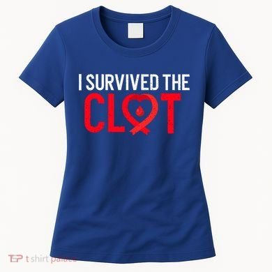 Blood Clot Survived Pe Supporter Pulmonary Embolism Survivor Cool Gift Women's T-Shirt
