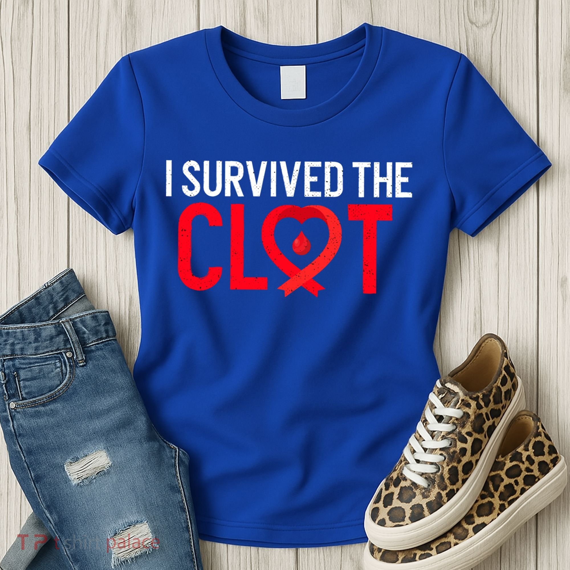 Blood Clot Survived Pe Supporter Pulmonary Embolism Survivor Cool Gift Women's T-Shirt