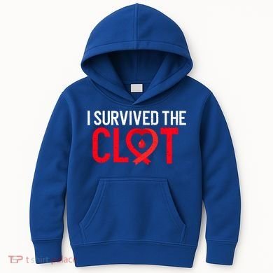 Blood Clot Survived Pe Supporter Pulmonary Embolism Survivor Cool Gift Kids Hoodie