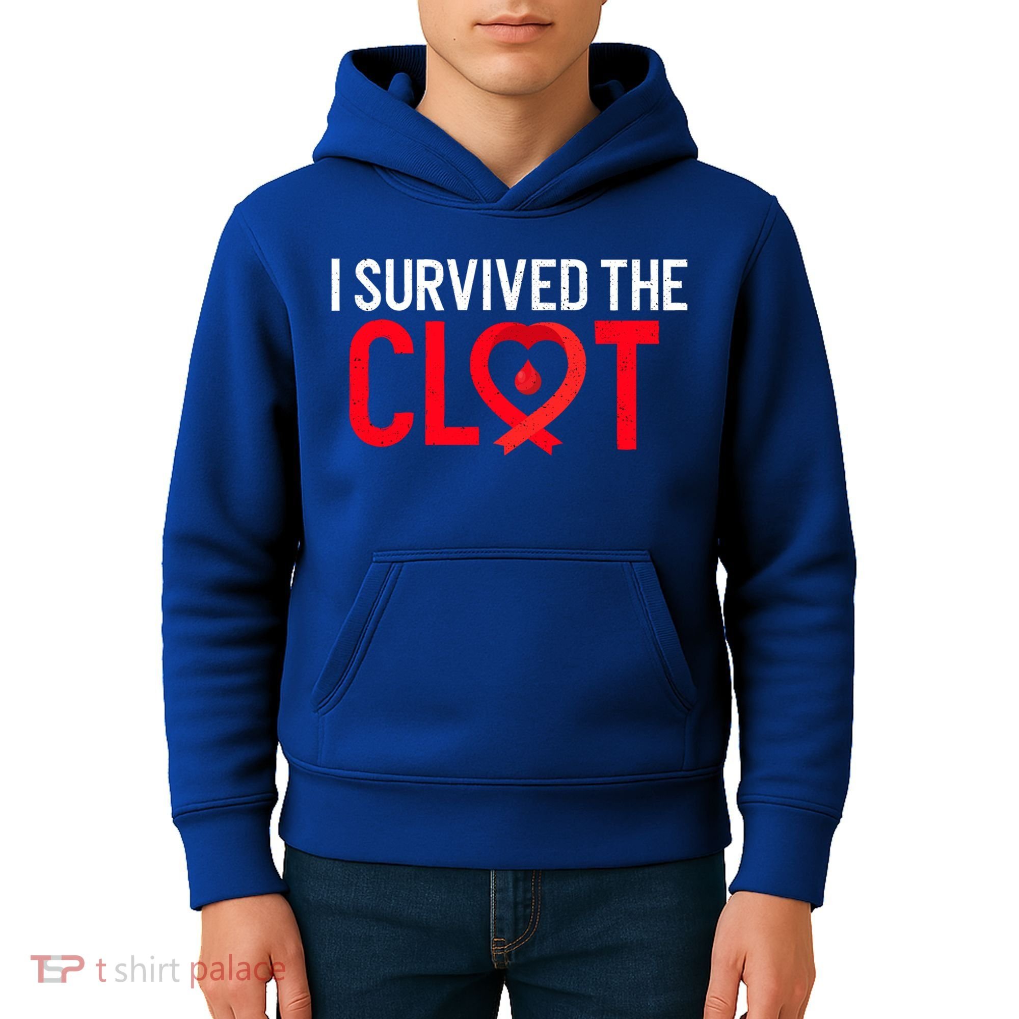Blood Clot Survived Pe Supporter Pulmonary Embolism Survivor Cool Gift Kids Hoodie