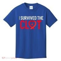 Blood Clot Survived Pe Supporter Pulmonary Embolism Survivor Cool Gift Kids T-Shirt thumb 0